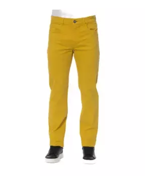 Элегантные брюки из смесового хлопка Trussardi, желтый