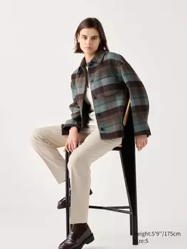 Элегантные брюки по щиколотку длинные Uniqlo, бежевый
