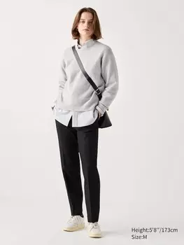 Элегантные брюки по щиколотку длинные Uniqlo, черный