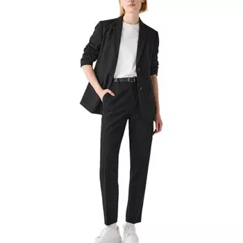 Элегантные брюки по щиколотку Uniqlo, черный