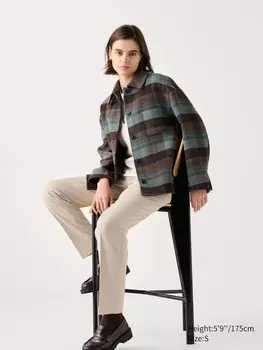 Элегантные брюки по щиколотку Uniqlo, цвет 31 бежевый