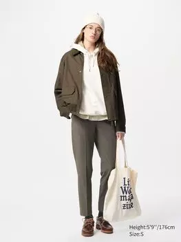 Элегантные брюки по щиколотку Uniqlo, цвет 37 коричневый