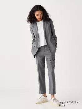 Элегантные брюки по щиколотку Uniqlo, серый