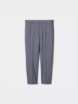 Элегантные брюки по щиколотку в стиле Gun Club Check Uniqlo, цвет 05 серый