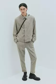 Элегантные брюки прямого кроя H&M, бежевый