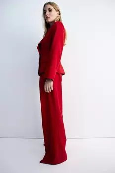 Элегантные брюки прямого кроя H&M, красный