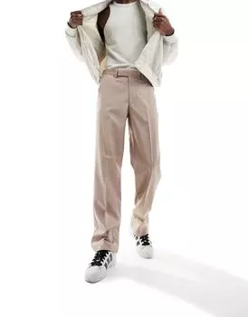 Элегантные брюки прямого кроя в тонкую полоску ASOS DESIGN
