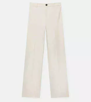 Элегантные брюки прямого покроя Pull&Bear, белый