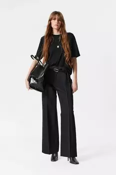 Элегантные брюки с завязывающимся поясом & Other Stories, черный