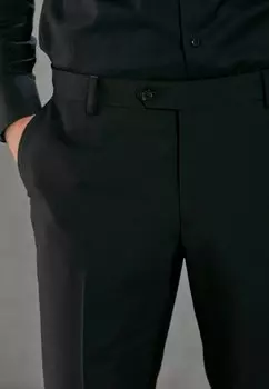 Элегантные брюки SIGNATURE HERRINGBONE SUIT TROUSERS SLIM FIT Next, черный