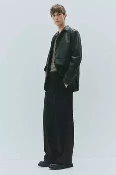 Элегантные брюки свободного кроя H&M, черный
