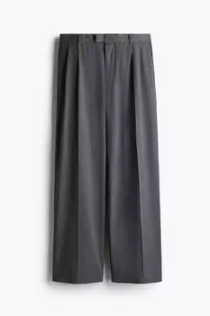 Элегантные брюки свободного кроя H&M, серый