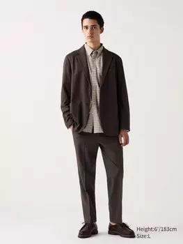 Элегантные брюки Uniqlo, коричневый