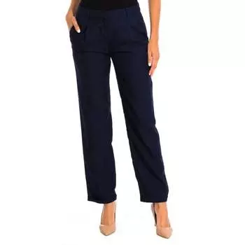 Элегантные длинные брюки со шлевками для ремня 8895 женские Karl Marc John, синий