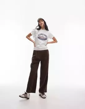 Элегантные джоггеры коричневого цвета Topshop