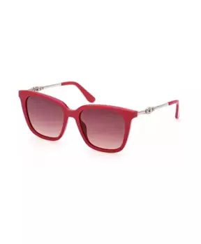 Элегантные фиолетовые квадратные солнцезащитные очки Guess, красный