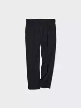 Элегантные хлопковые брюки длиной до щиколотки Uniqlo, цвет 69 синий