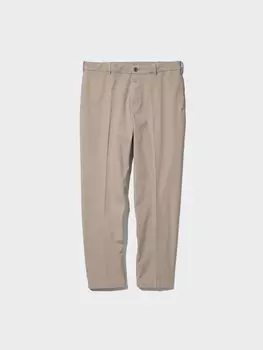 Элегантные хлопковые брюки по щиколотку Uniqlo, цвет 31 бежевый