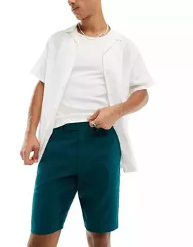 Элегантные льняные шорты узкого кроя ASOS