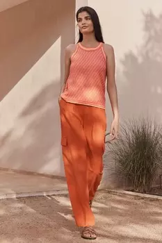 Элегантные практичные брюки с широкими штанинами Next, красный