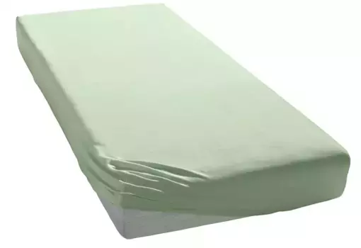 Элегантные приталенные простыни "Мако-Джерси", высокое качество с содержанием эластана Elegante 90-100х200-220 см, 1 шт., цвет mint