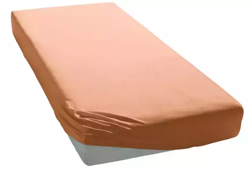 Элегантные приталенные простыни "Мако-Джерси", высокое качество с содержанием эластана Elegante 120-130х200-220 см, 1 шт., цвет pfirsich