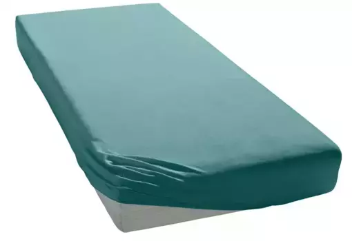 Элегантные приталенные простыни "Мако-Джерси", высокое качество с содержанием эластана Elegante 120-130х200-220 см, 1 шт., цвет aqua