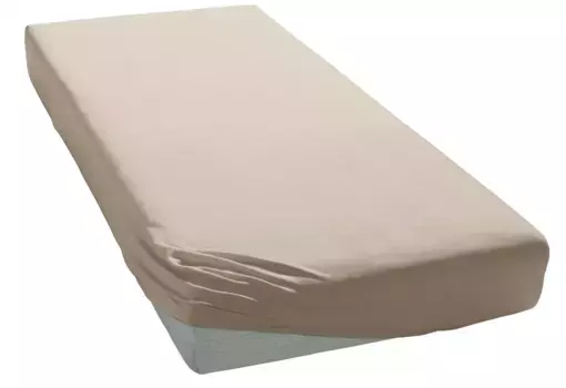 Элегантные приталенные простыни "Мако-Джерси", высокое качество с содержанием эластана Elegante 140-160х200-220 см, 1 шт., цвет sand