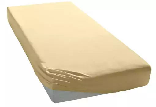 Элегантные приталенные простыни "Мако-Джерси", высокое качество с содержанием эластана Elegante 90-100х200-220 см, 1 шт., цвет vanille