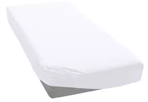 Элегантные приталенные простыни "Уни крученый трикотаж" из высококачественной пряжи Elegante 180-200х200-220 см, 1 шт., белый