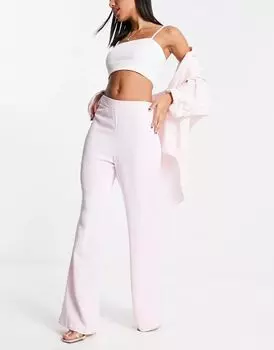Элегантные розовые однотонные брюки River Island