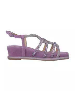 Элегантные сандалии с переплетенной шнуровкой и деталями из стразов Alma En Pena, фиолетовый