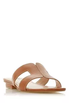 Элегантные сандалии-слипоны Loupe на широкую ногу Dune London, коричневый