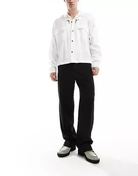 Элегантные широкие брюки черного цвета ASOS DESIGN