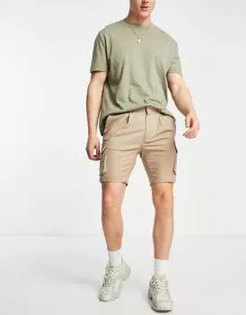 Элегантные шорты скинни с карманами-карго ASOS DESIGN из камня