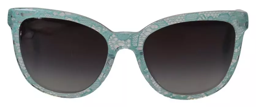 Элегантные синие солнцезащитные очки с кружевной отделкой Dolce & Gabbana