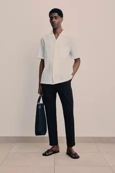 Элегантные спортивные брюки классической посадки H&M, черный