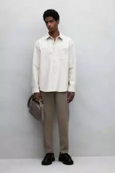 Элегантные спортивные брюки облегающего кроя H&M, бежевый