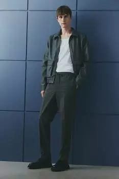 Элегантные спортивные брюки облегающего кроя H&M, серый