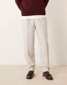 Элегантные свободные зауженные брюки с микротекстурой камня ASOS DESIGN