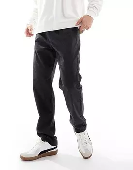 Элегантные темно-серые зауженные брюки Jack & Jones с поясом на кулиске
