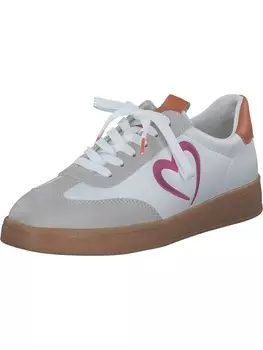 Элегантные туфли на шнуровке Marco Tozzi, цвет white/pink