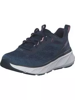 Элегантные туфли на шнуровке Skechers, цвет navy knit/pink trim