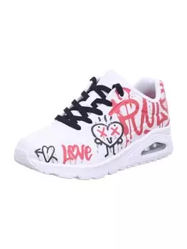 Элегантные туфли на шнуровке Skechers Damen UNO GRAFFITI LOVE, белый