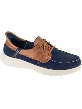 Элегантные туфли на шнуровке Skechers, темно-синий