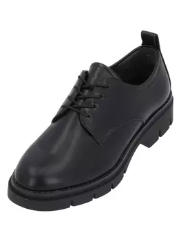 Элегантные туфли на шнуровке Tamaris, цвет black matt
