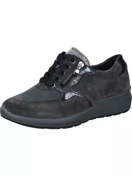 Элегантные туфли на шнуровке WALDLUFER, цвет carbon/peltro