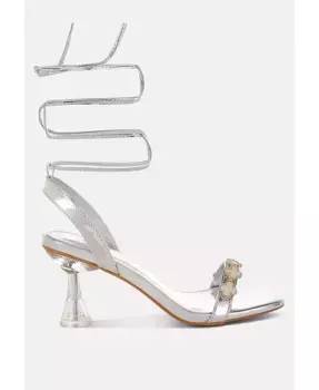 Элегантные туфли-шпильки Ebina с декоративной катушкой London Rag, серебряный