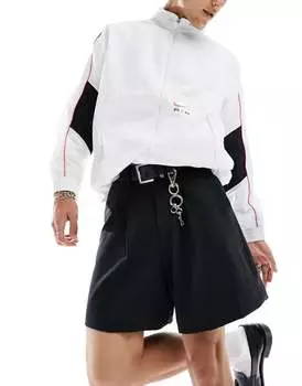 Элегантные укороченные черные шорты-бермуды ASOS