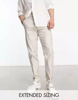 Элегантные узкие брюки из смесового льна ASOS